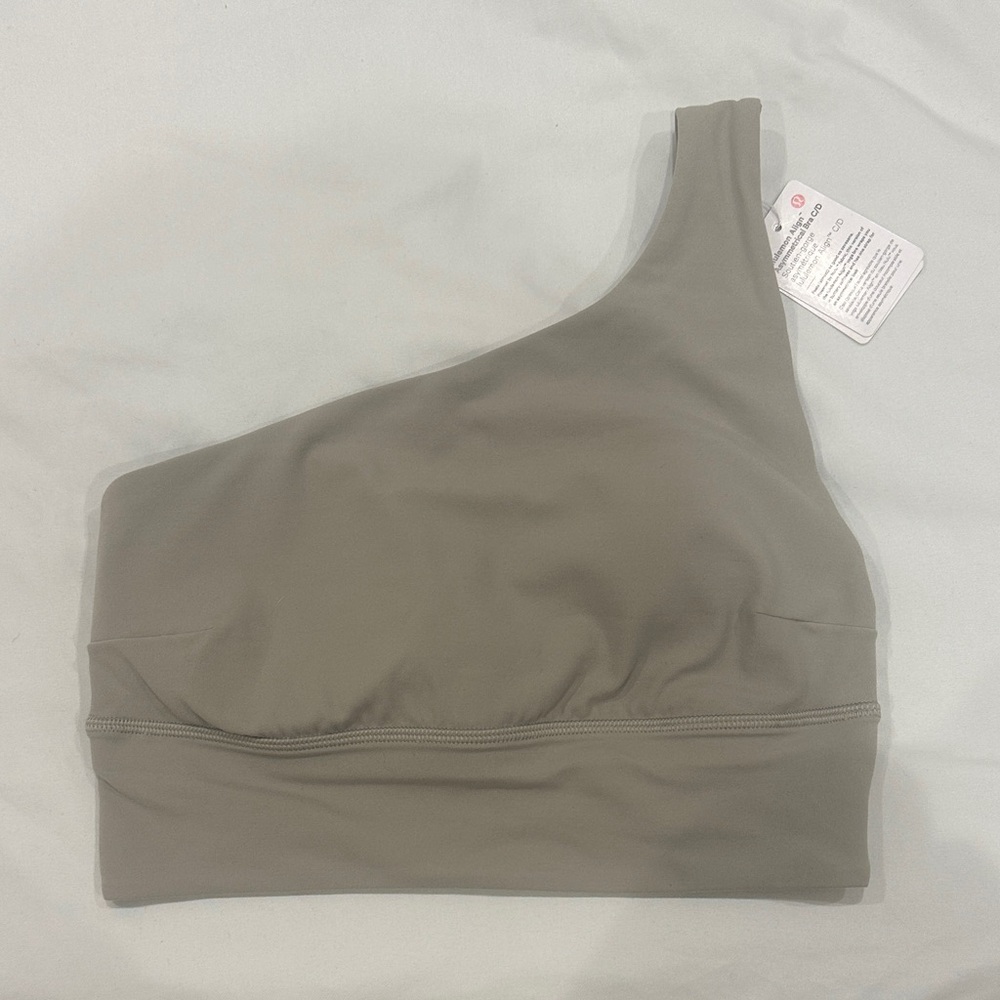lululemon One-Shoulder Taupe Bra